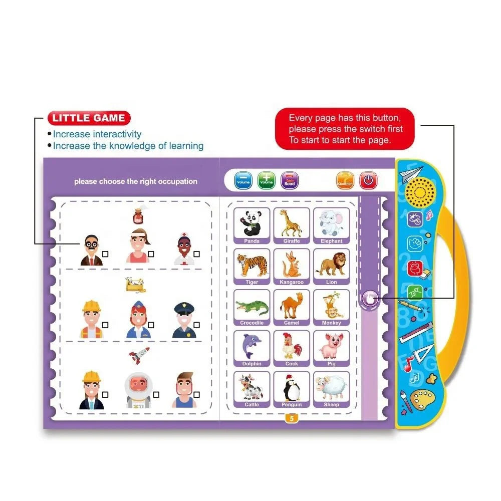 Kids Early Learning Educational Toy Book | Interactive Intelligence Learning for Toddlers & Children